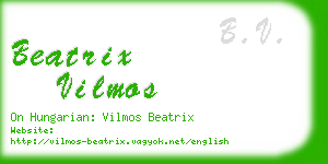 beatrix vilmos business card